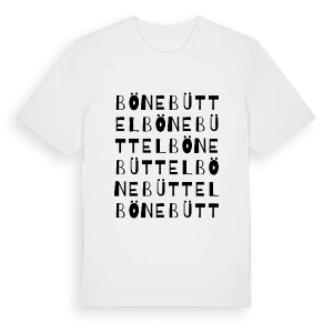 Bönebüttel ordlek t-shirt – ekologisk bomull t-shirt från Pinshirt