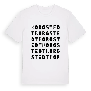 Borgstedt ordlek t-shirt – ekologisk bomull t-shirt från Pinshirt