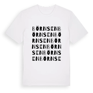 Börnsen ordlek t-shirt – ekologisk bomull t-shirt från Pinshirt