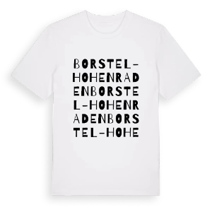 Borstel-Hohenraden ordlek t-shirt – ekologisk bomull t-shirt från Pinshirt