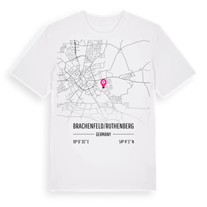 Brachenfeld/Ruthenberg karta t-shirt – ekologisk bomull t-shirt från Pinshirt