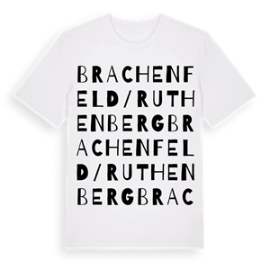 Brachenfeld/Ruthenberg ordlek t-shirt – ekologisk bomull t-shirt från Pinshirt