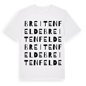 Breitenfelde ordlek t-shirt – ekologisk bomull t-shirt från Pinshirt