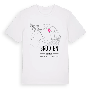 Brodten karta t-shirt – ekologisk bomull t-shirt från Pinshirt