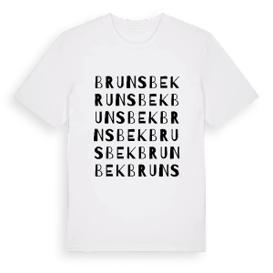 Brunsbek ordlek t-shirt – ekologisk bomull t-shirt från Pinshirt
