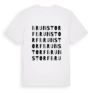 Brunstorf ordlek t-shirt – ekologisk bomull t-shirt från Pinshirt