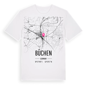 Büchen karta t-shirt – ekologisk bomull t-shirt från Pinshirt
