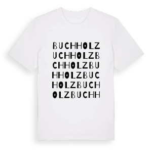 Buchholz ordlek t-shirt – ekologisk bomull t-shirt från Pinshirt