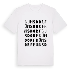 Bünsdorf ordlek t-shirt – ekologisk bomull t-shirt från Pinshirt