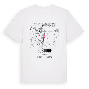 Busdorf karta t-shirt – ekologisk bomull t-shirt från Pinshirt