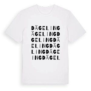 Dägeling ordlek t-shirt – ekologisk bomull t-shirt från Pinshirt