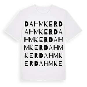 Dahmker ordlek t-shirt – ekologisk bomull t-shirt från Pinshirt