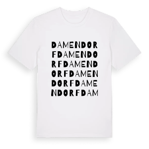 Damendorf ordlek t-shirt – ekologisk bomull t-shirt från Pinshirt