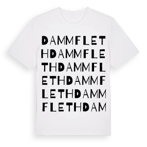 Dammfleth ordlek t-shirt – ekologisk bomull t-shirt från Pinshirt