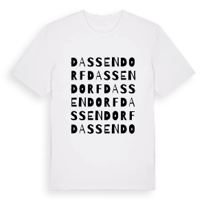 Dassendorf ordlek t-shirt – ekologisk bomull t-shirt från Pinshirt