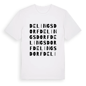 Delingsdorf ordlek t-shirt – ekologisk bomull t-shirt från Pinshirt