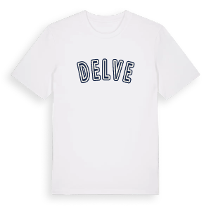 Delve college t-shirt – ekologisk bomull t-shirt från Pinshirt