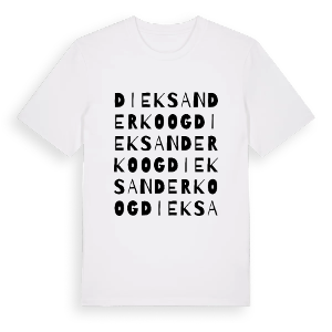 Dieksanderkoog ordlek t-shirt – ekologisk bomull t-shirt från Pinshirt