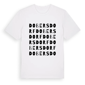 Dobersdorf ordlek t-shirt – ekologisk bomull t-shirt från Pinshirt