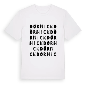 Dörnick ordlek t-shirt – ekologisk bomull t-shirt från Pinshirt