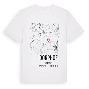 Dörphof karta t-shirt – ekologisk bomull t-shirt från Pinshirt