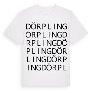 Dörpling ordlek t-shirt – ekologisk bomull t-shirt från Pinshirt