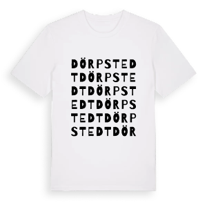Dörpstedt ordlek t-shirt – ekologisk bomull t-shirt från Pinshirt