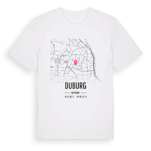 Duburg karta t-shirt – ekologisk bomull t-shirt från Pinshirt