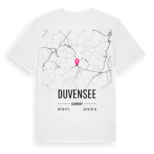 Duvensee karta t-shirt – ekologisk bomull t-shirt från Pinshirt