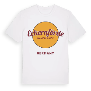 Eckernförde cirkel t-shirt – ekologisk bomull t-shirt från Pinshirt