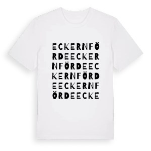 Eckernförde ordlek t-shirt – ekologisk bomull t-shirt från Pinshirt