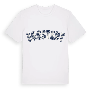 Eggstedt college t-shirt – ekologisk bomull t-shirt från Pinshirt