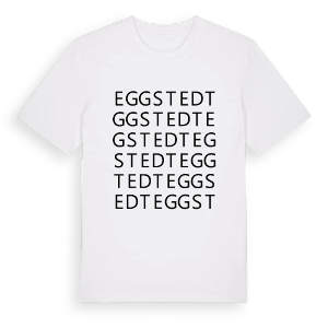 Eggstedt ordlek t-shirt – ekologisk bomull t-shirt från Pinshirt