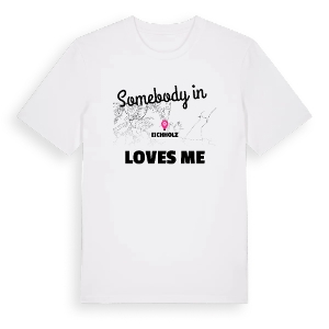 Någon i Eichholz älskar mig t-shirt – ekologisk bomull t-shirt från Pinshirt