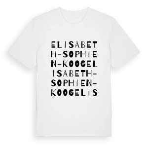 Elisabeth-Sophien-Koog ordlek t-shirt – ekologisk bomull t-shirt från Pinshirt
