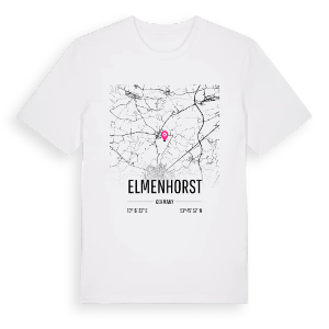 Elmenhorst karta t-shirt – ekologisk bomull t-shirt från Pinshirt