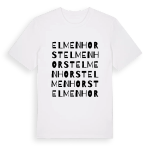 Elmenhorst ordlek t-shirt – ekologisk bomull t-shirt från Pinshirt