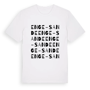 Enge-Sande ordlek t-shirt – ekologisk bomull t-shirt från Pinshirt