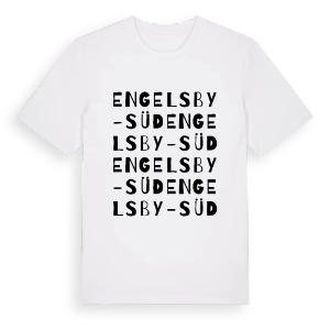 Engelsby-Süd ordlek t-shirt – ekologisk bomull t-shirt från Pinshirt