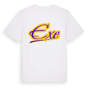 Exe baseball t-shirt – ekologisk bomull t-shirt från Pinshirt
