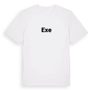 Exe fetstil t-shirt – ekologisk bomull t-shirt från Pinshirt