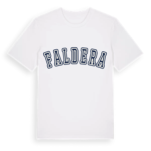 Faldera college t-shirt – ekologisk bomull t-shirt från Pinshirt