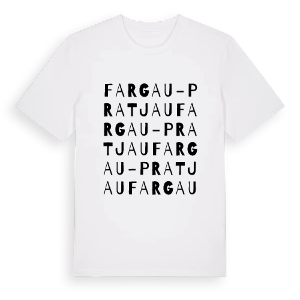 Fargau-Pratjau ordlek t-shirt – ekologisk bomull t-shirt från Pinshirt