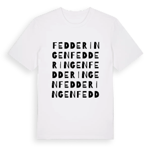 Fedderingen ordlek t-shirt – ekologisk bomull t-shirt från Pinshirt