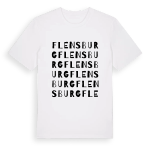 Flensburg ordlek t-shirt – ekologisk bomull t-shirt från Pinshirt