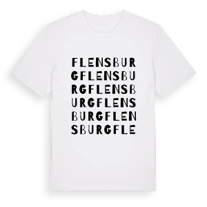 Flensburg ordlek t-shirt – ekologisk bomull t-shirt från Pinshirt