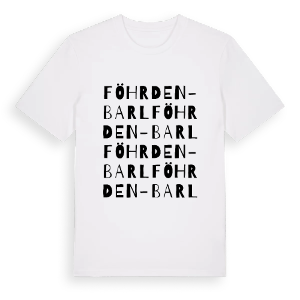 Föhrden-Barl ordlek t-shirt – ekologisk bomull t-shirt från Pinshirt