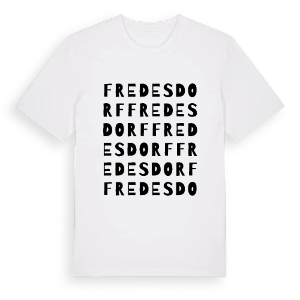 Fredesdorf ordlek t-shirt – ekologisk bomull t-shirt från Pinshirt