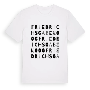 Friedrichsgabekoog ordlek t-shirt – ekologisk bomull t-shirt från Pinshirt