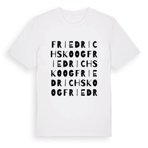 Friedrichskoog ordlek t-shirt – ekologisk bomull t-shirt från Pinshirt